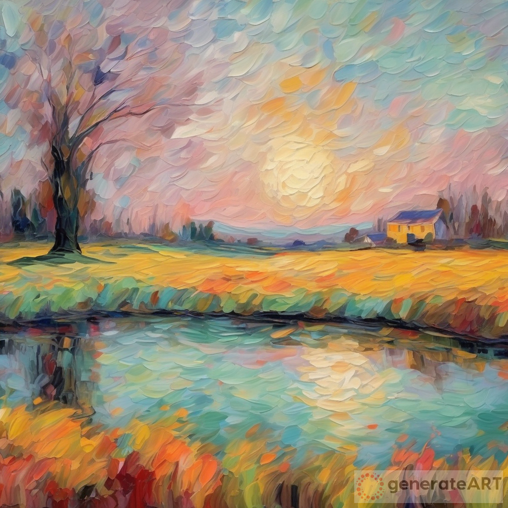 Captivating Artwork in the Style of Post-Impressionism: A Moment of Serenity and Melancholy
