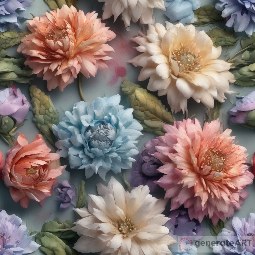 3D Pastel Colors Flowers: A Trending Studio Photo by Greg Rutkowski