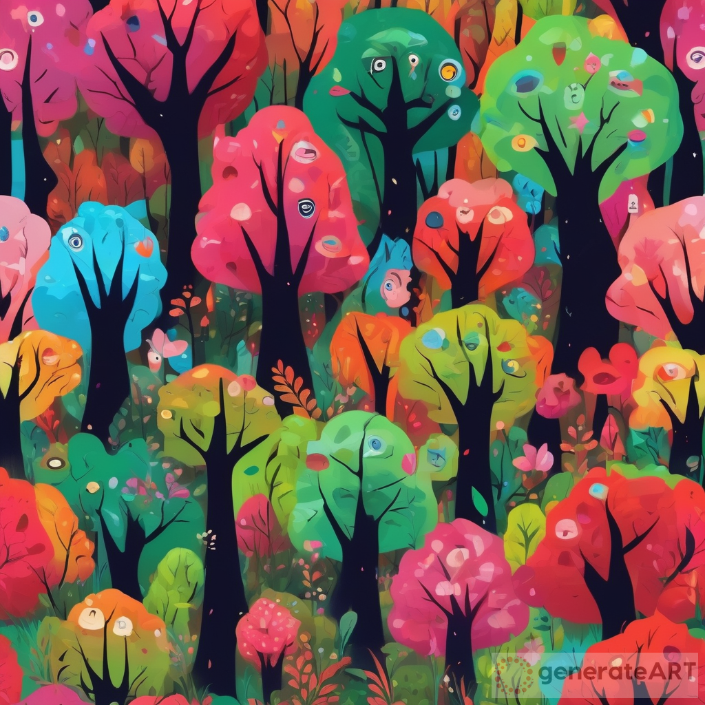 Exploring the Enchanting Colorful Forest: A Kaleidoscope of Tree Leaves