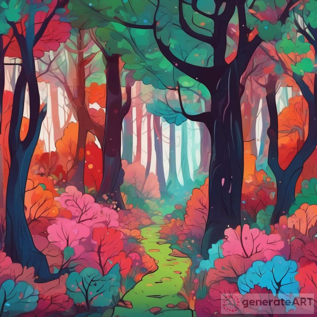 Exploring the Enchanting Colorful Forest: A Visual Delight