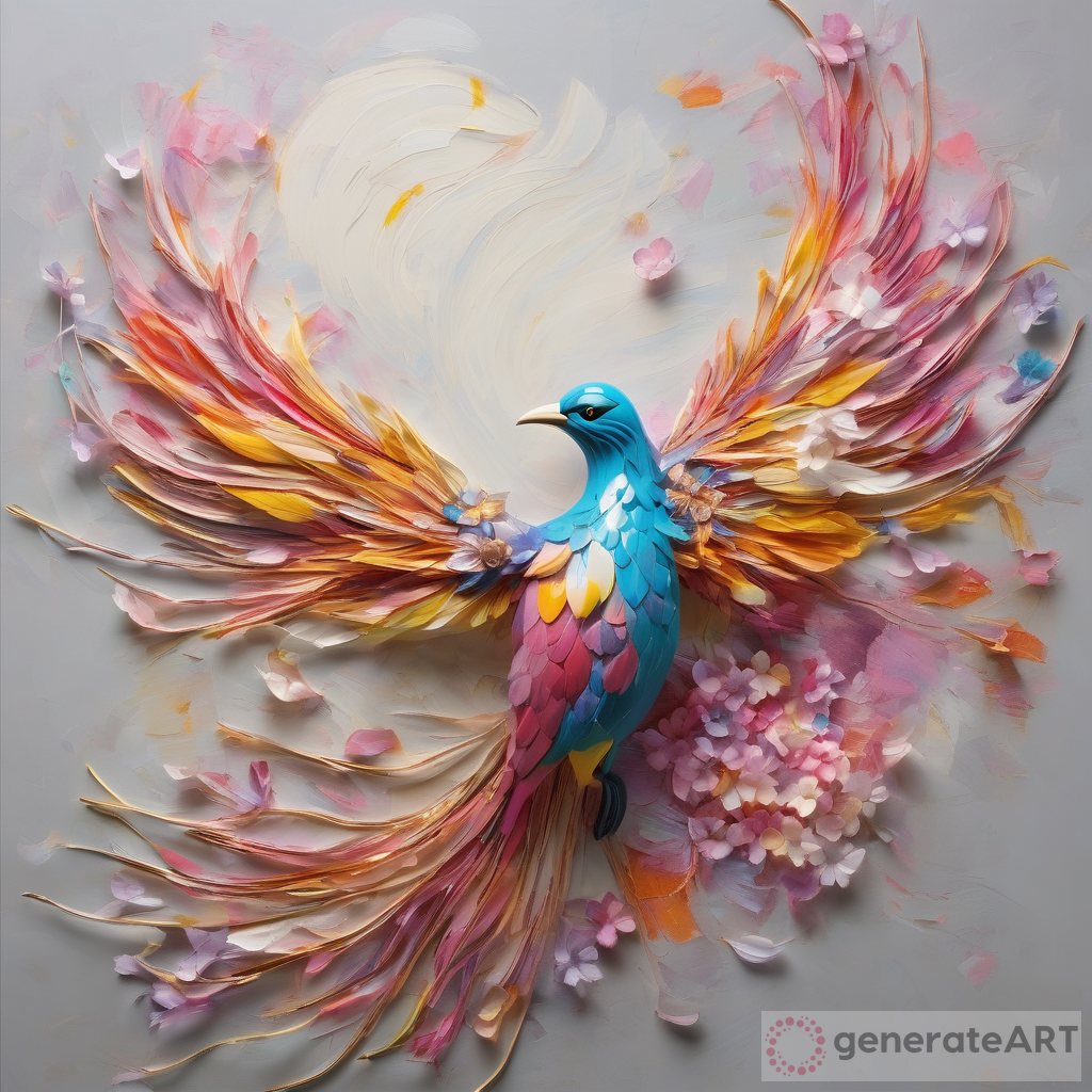 Crafting a Breathtaking Masterpiece: Bird Wings and Flower Petals