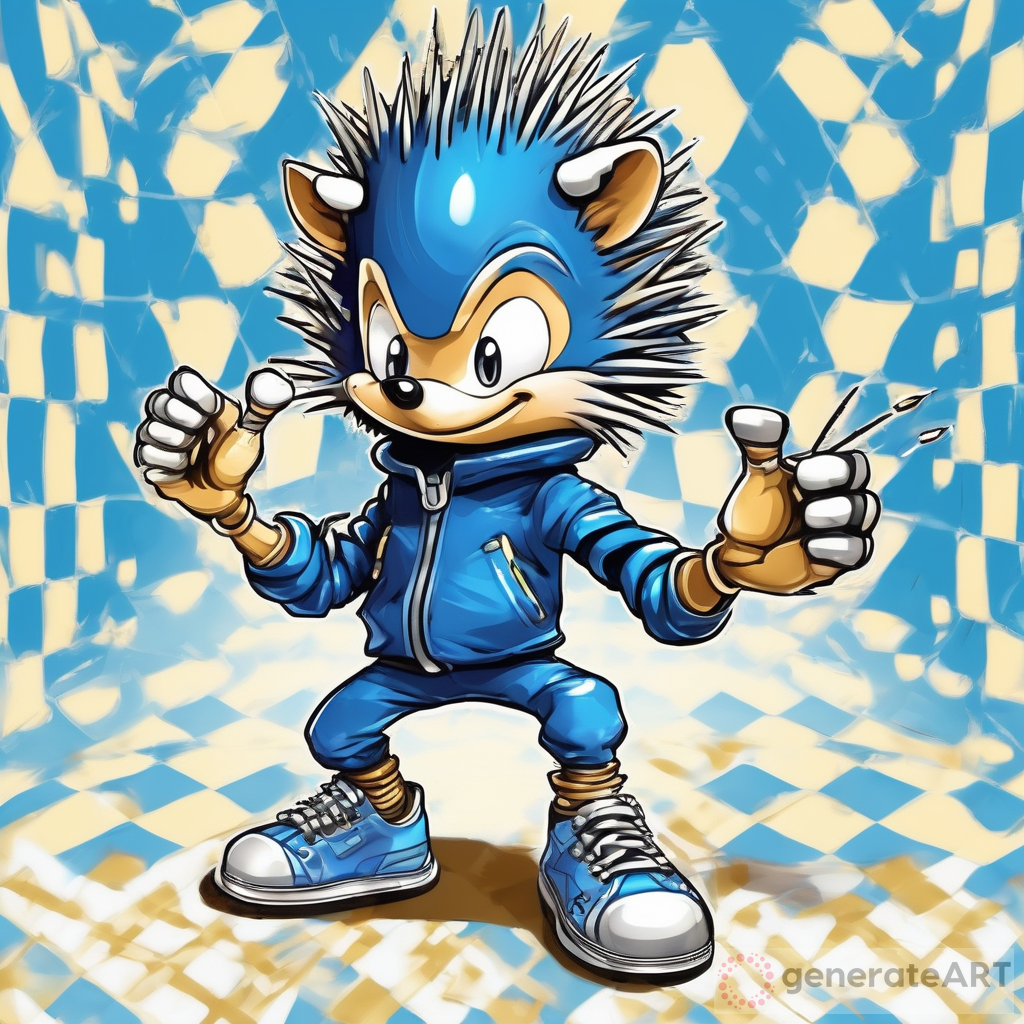 Meet Spiky Blue: The Fast-Running Hedgehog with Futuristic Style