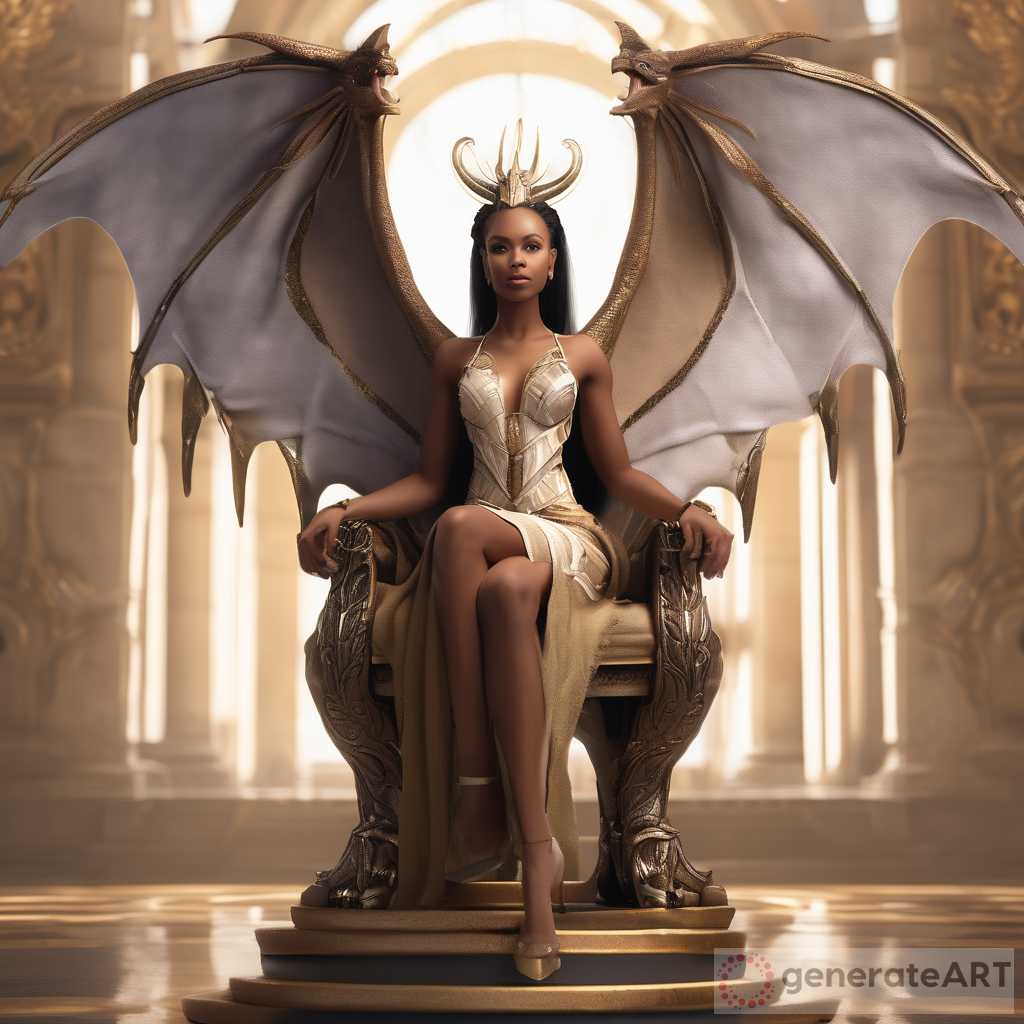 The Majestic African American Queen: A Mythical Dragon's Human Form