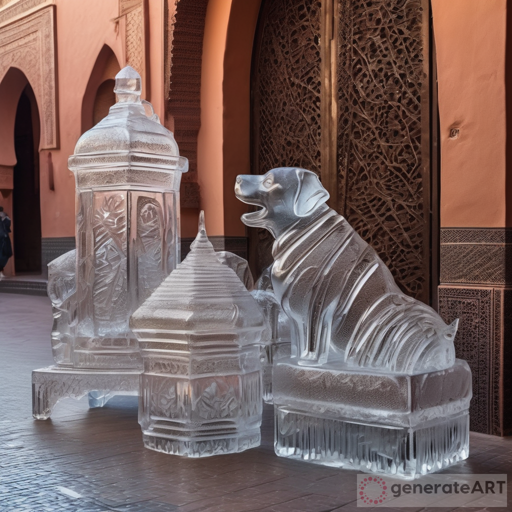 Frozen Delights: Ice Sculptures Enchanting the Streets of Marrakech