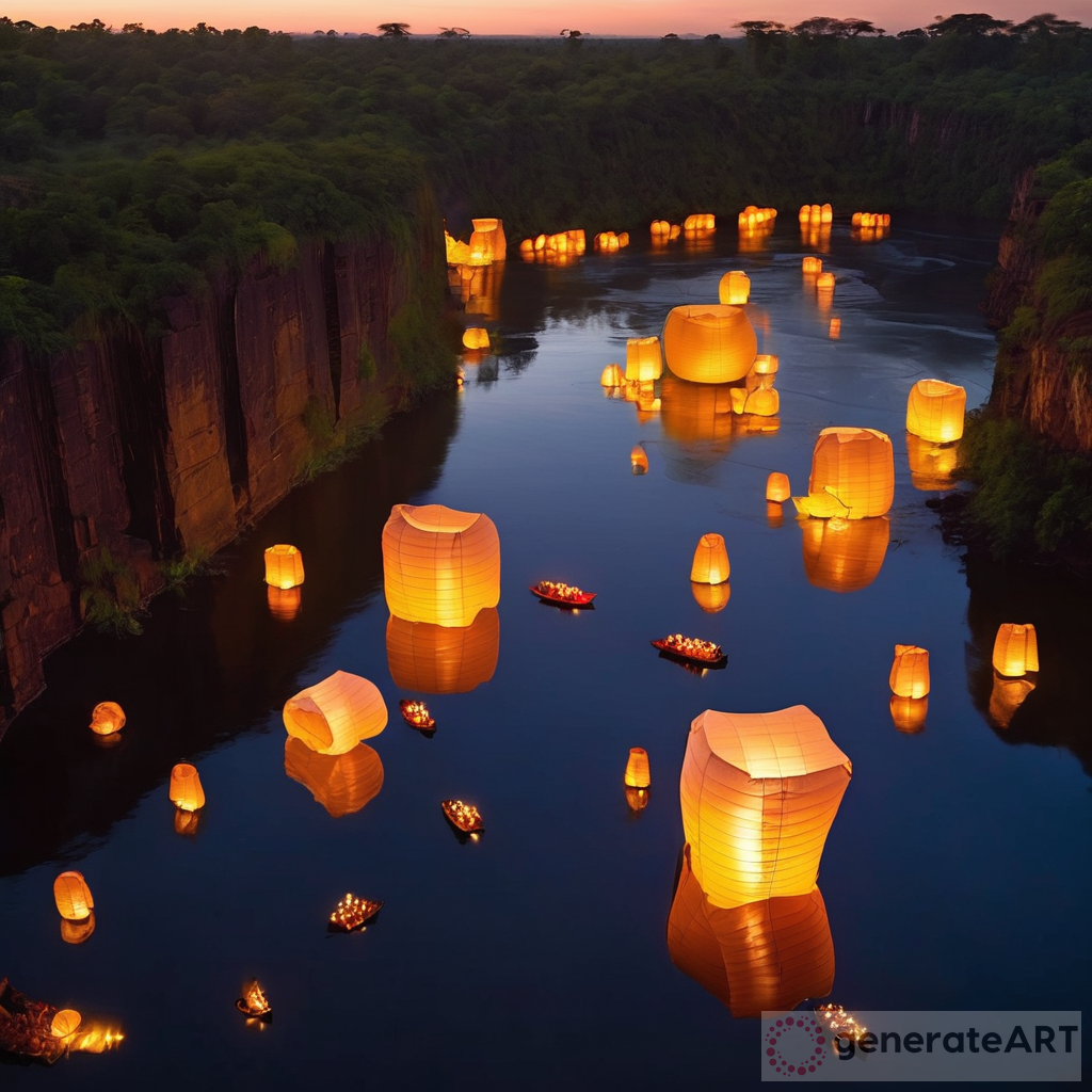 Floating Lanterns at Victoria Falls: A Mesmerizing Display of Light and Water
