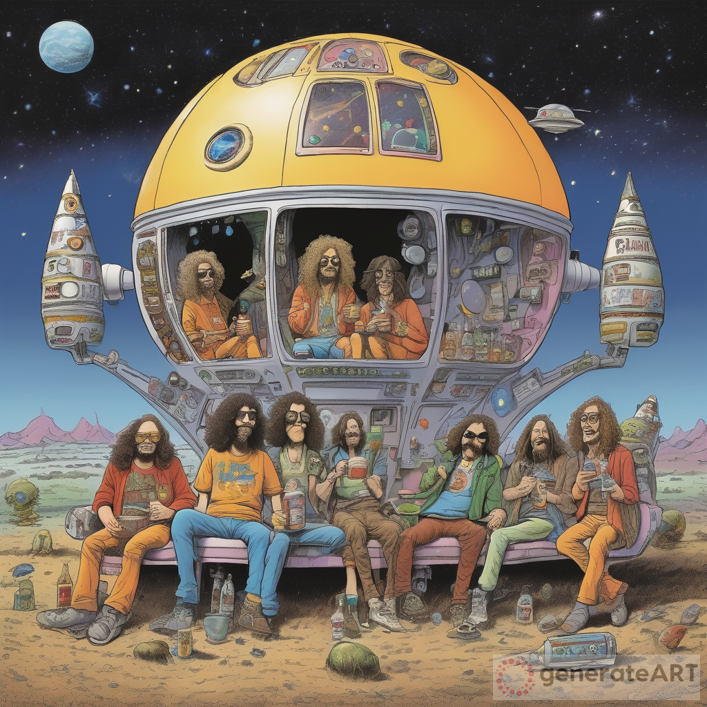 The Groovy Adventure of the Freak Brothers in a Hippy Spaceship on the Moon