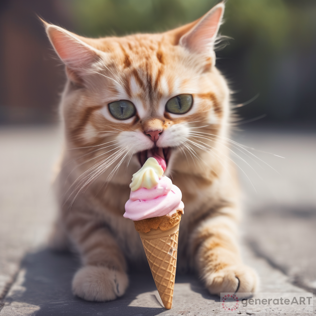 Sweet Treats: Watch This Adorable Kitty Devour Delicious Ice Cream