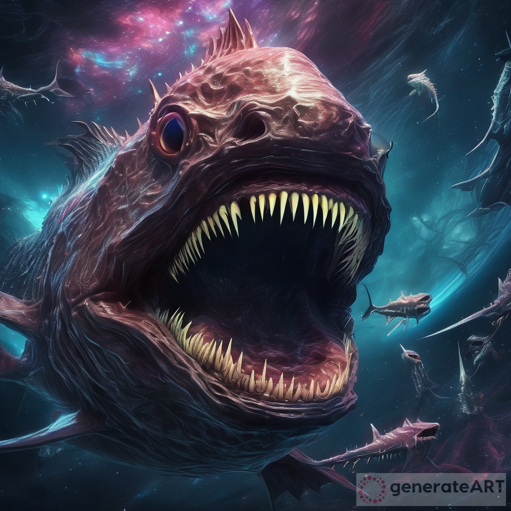 The Terrifying Angler Fish Shark Leviathan: A Cosmic Horror Scene in Breathtaking Detail