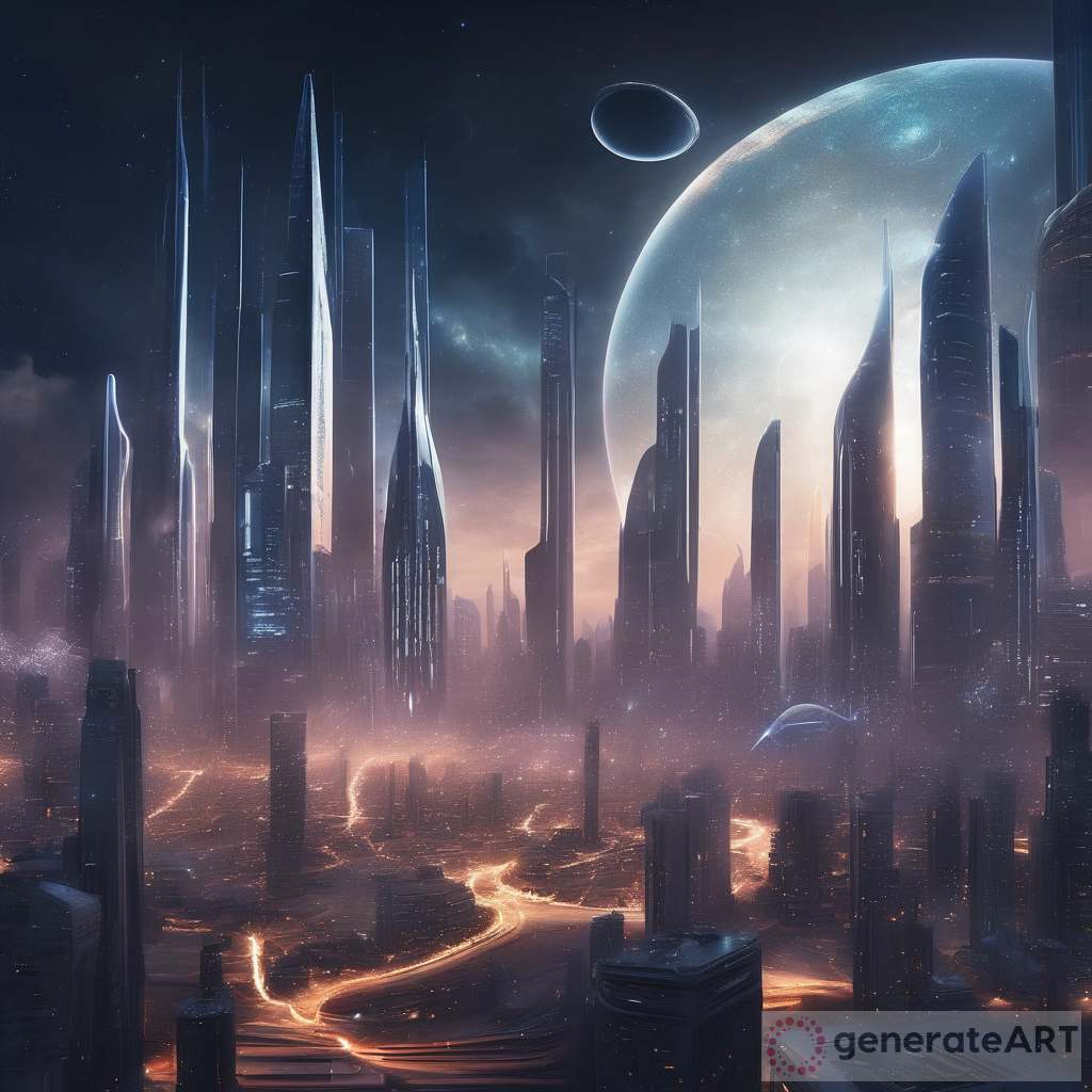 Mesmerizing Celestial Phenomenon: A Glimpse into the Futuristic Cityscape
