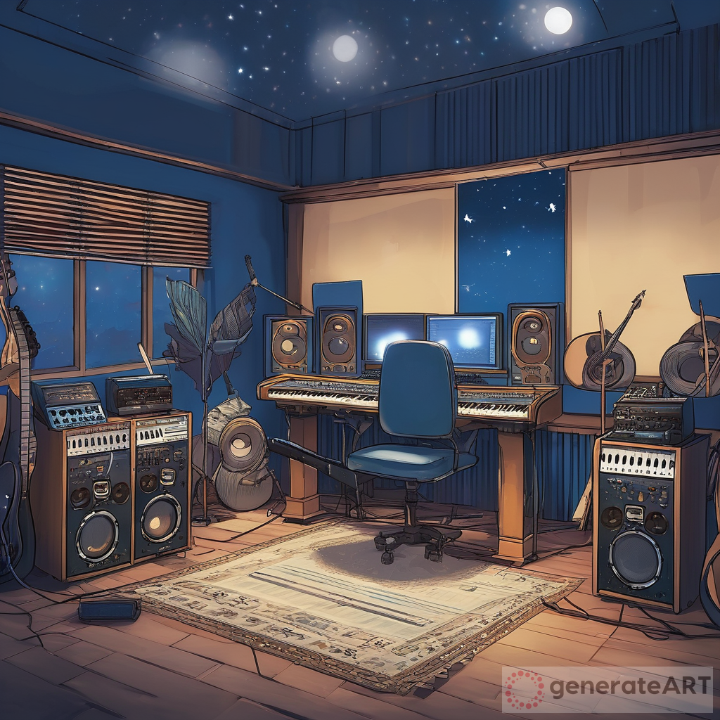 Creating Musical Magic: A Journey Through the Blue Moonlit Studio