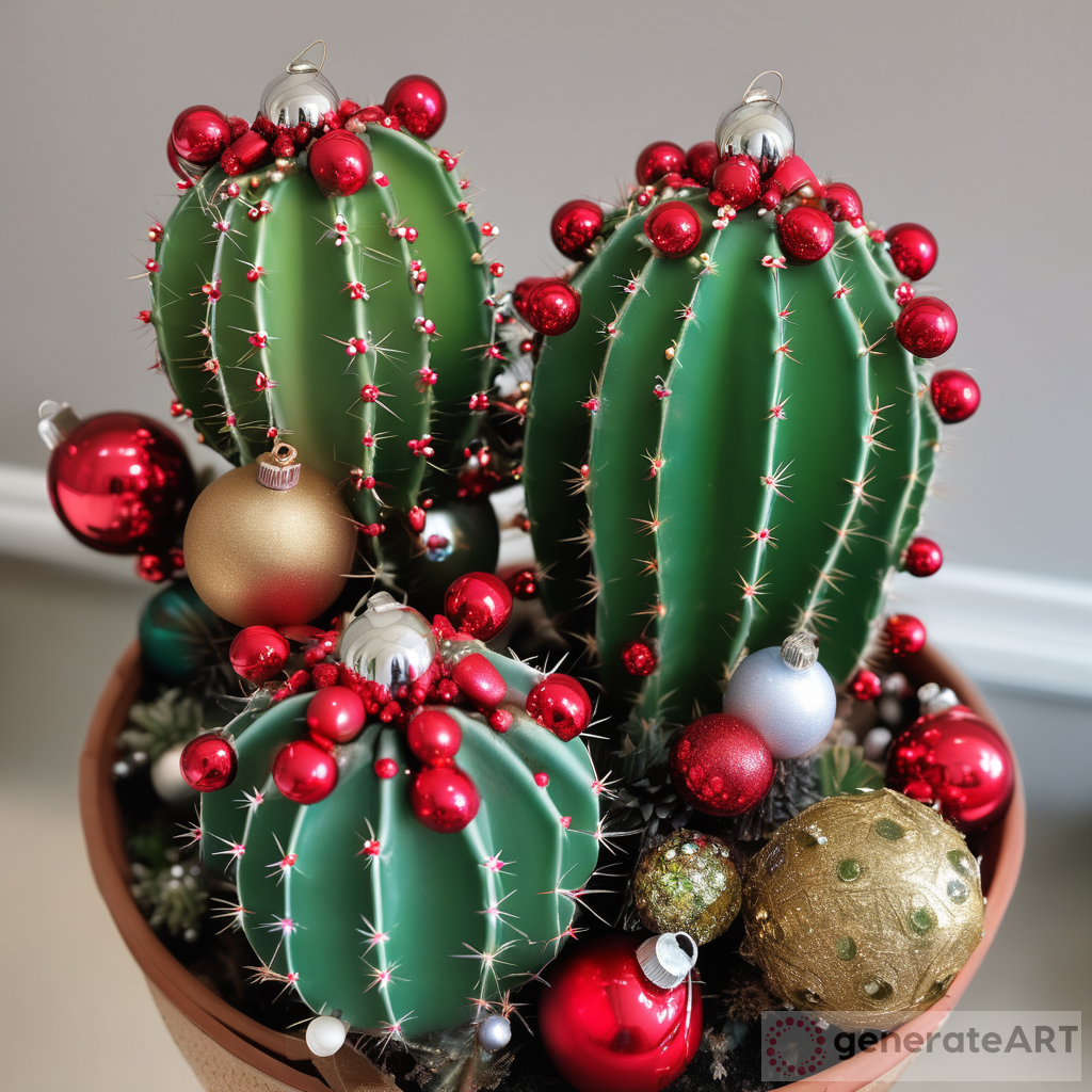A Festive Touch: Decorating a Cactus with Christmas Ornaments
