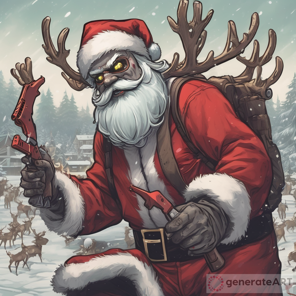 Santa's Uzi Showdown: Taking on Zombie Reindeer | Action-Packed Adventure