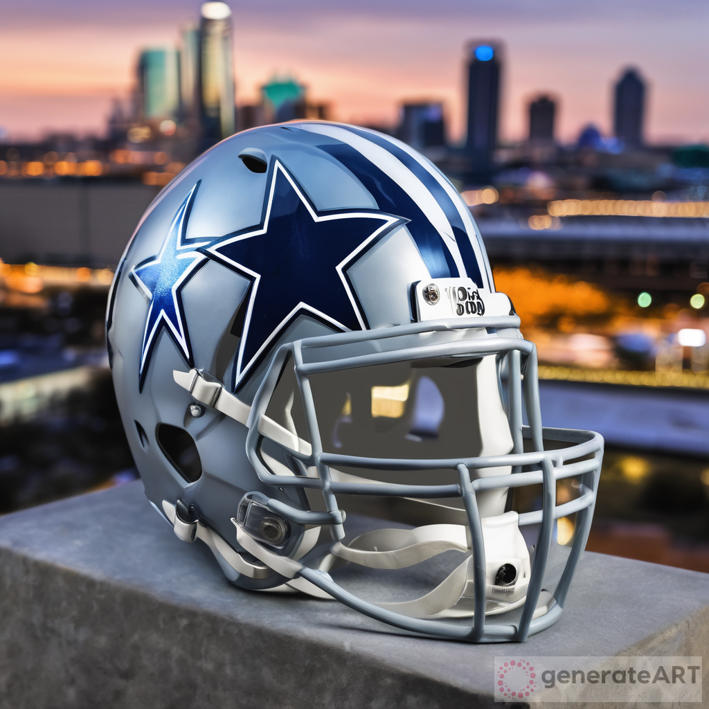 Dallas Cowboys Helmet with Blue Flames: Combining Athletics and Beauty