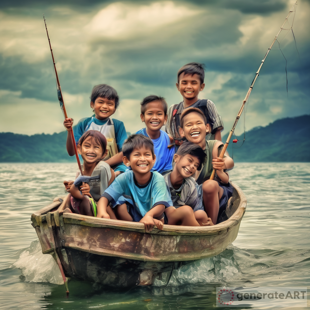 Adventures at Sea: Malay Kids Reel in a Surprise Catch