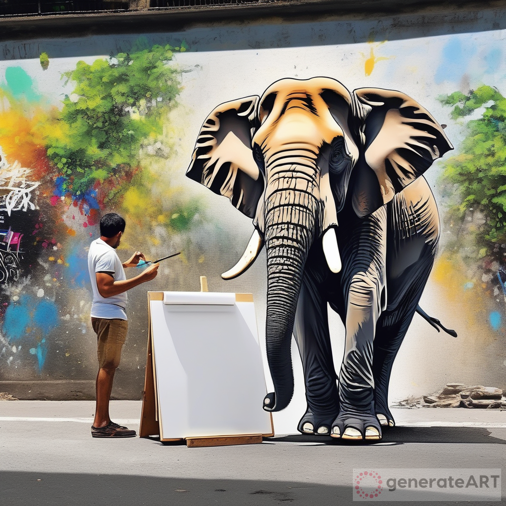 The Amazing Elephant Artist: Painting Magic on the Streets!