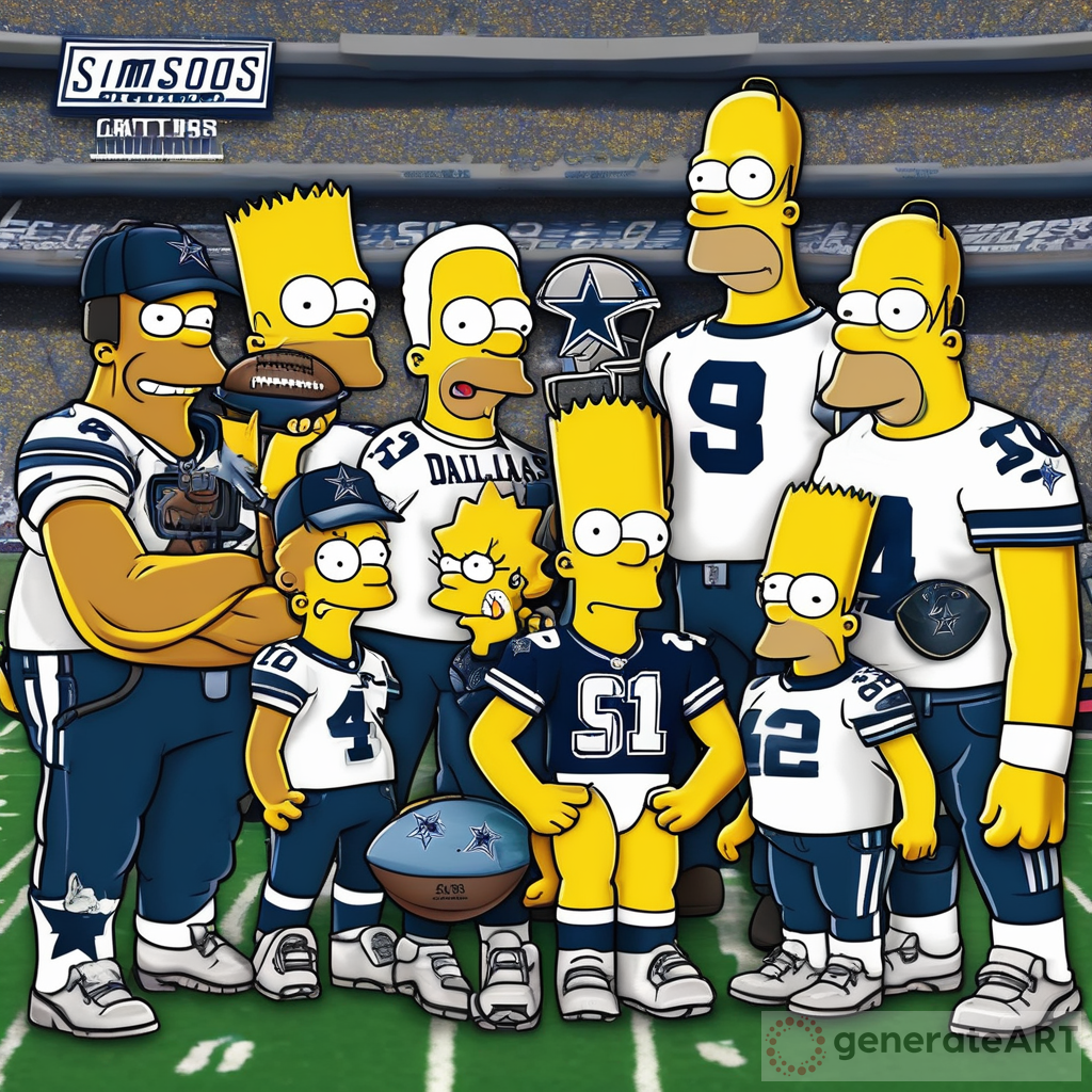 The Simpson Family's Wild Adventure with the Dallas Cowboys