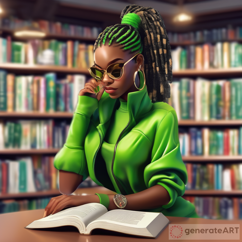 The Beauty of a Chic 3D Digital Illustration of a Black African American Woman