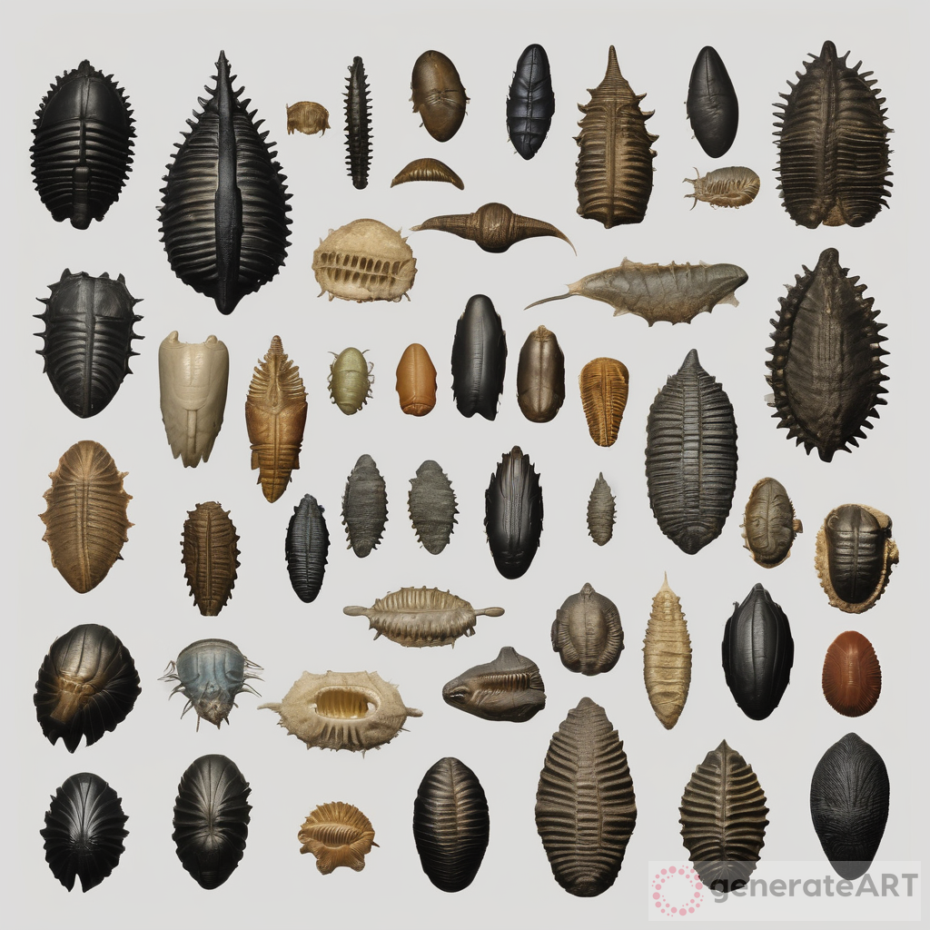 Exploring the Ancient World: A Trilobite Collection in Realistic Style