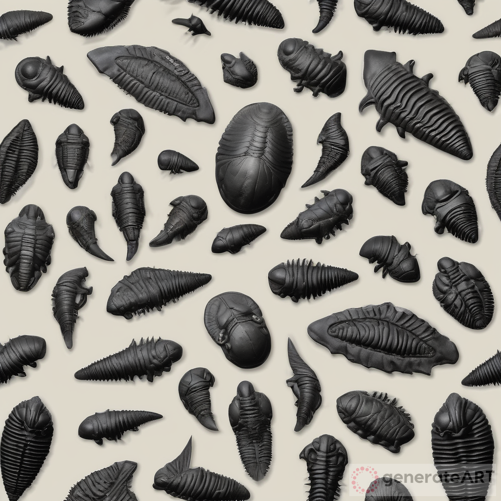 The Mesmerizing Fossil Trilobite Collection in Realistic Style