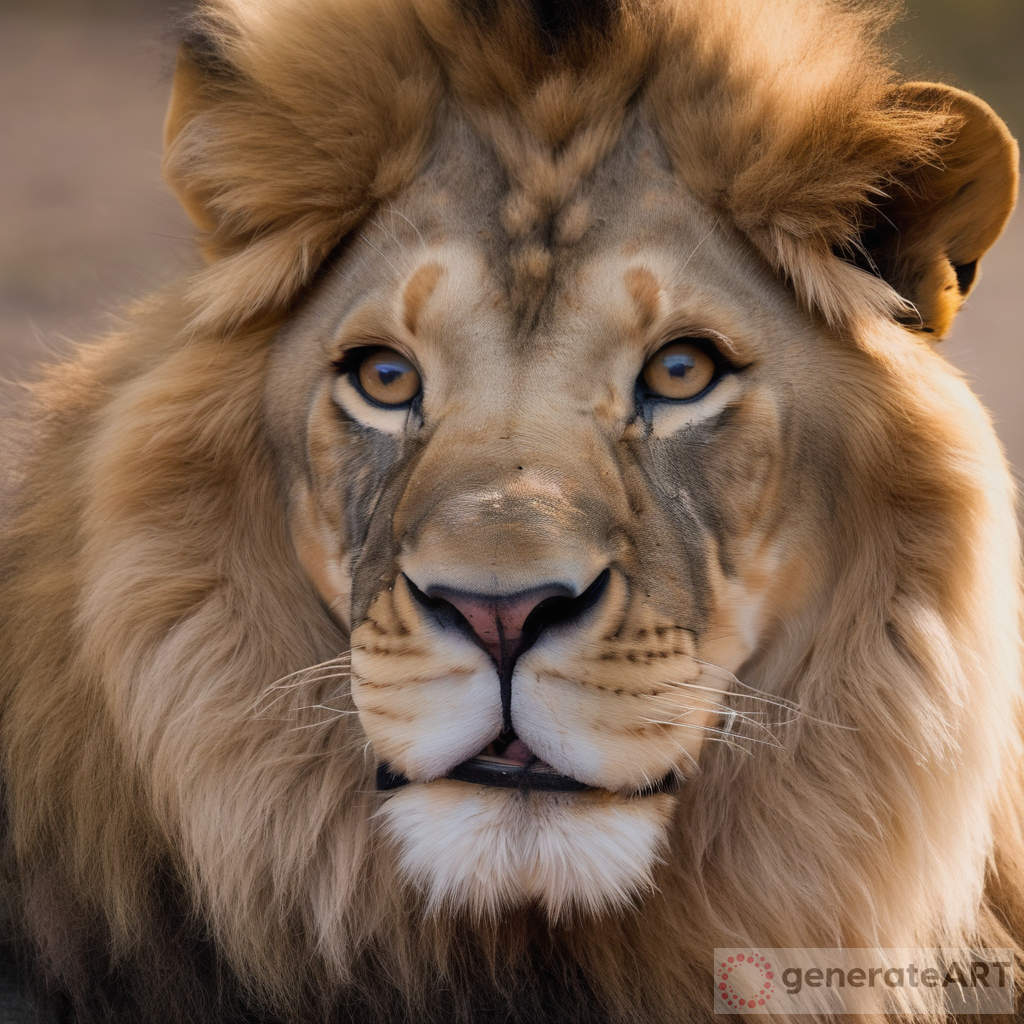 The Enigmatic Expression: A Lion Smiling