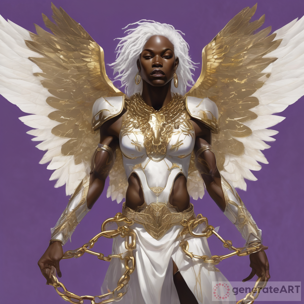 The Divine Winged African American Figure: A Breathtaking Artwork