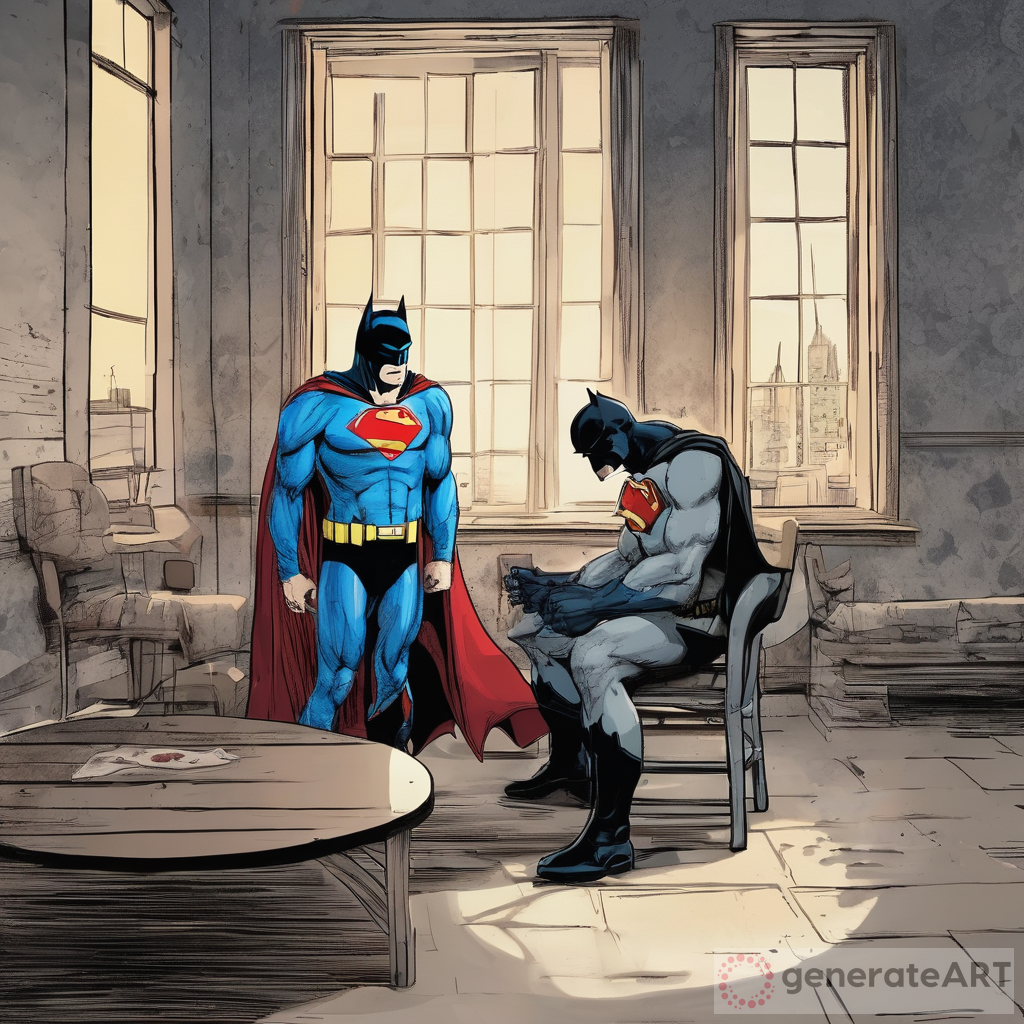 A Cafe Meeting Between Batman and Superman