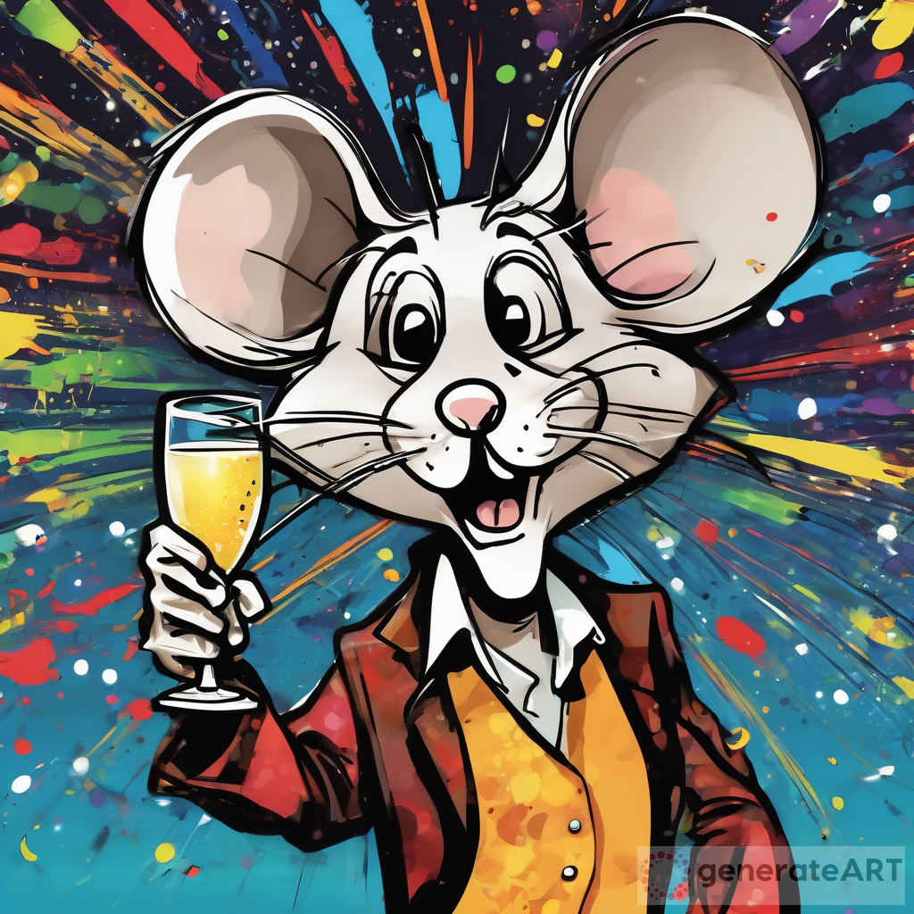 Celebrate the New Year with a Comical Mouse Caricature