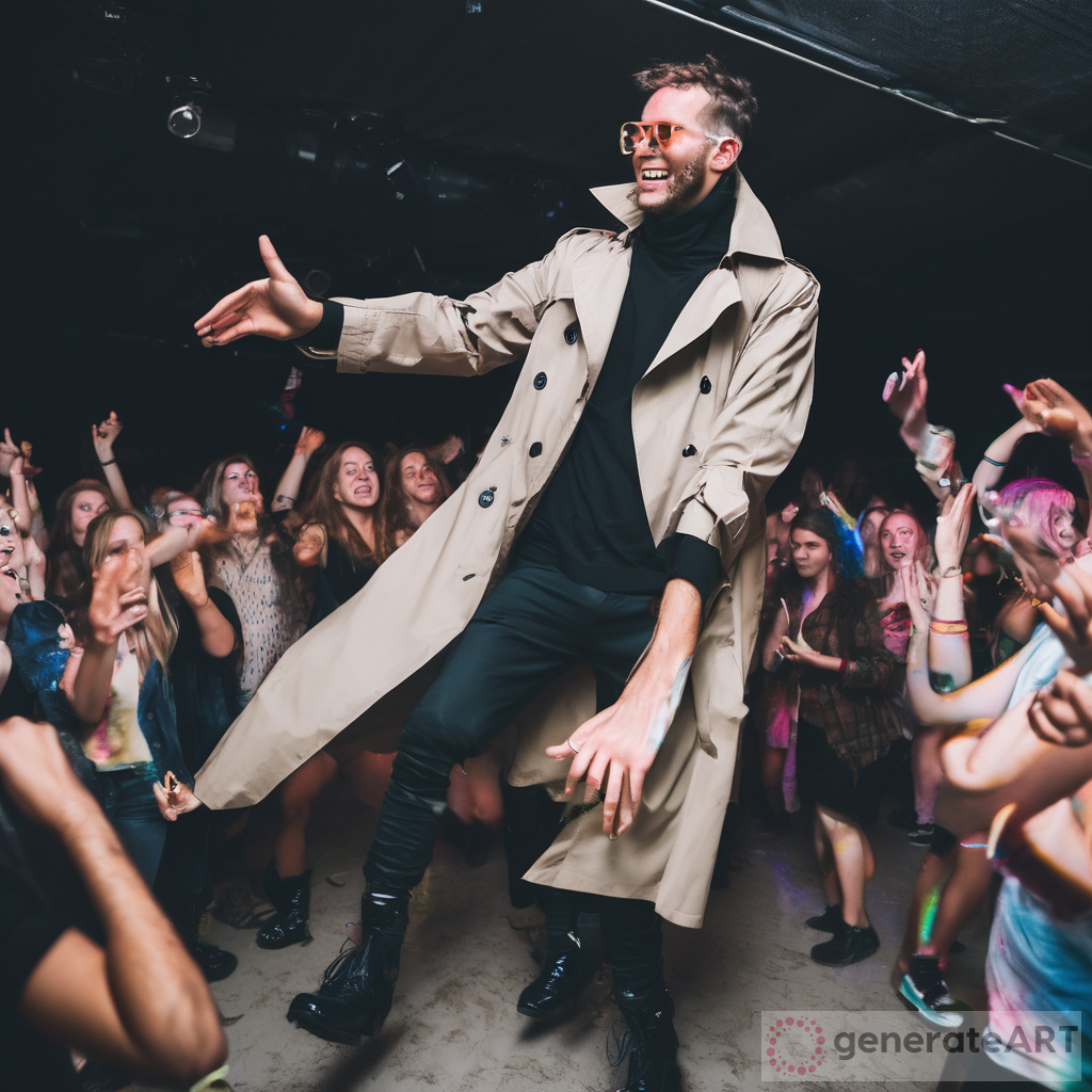 The Euphoric Dance: A Man in a Trench Coat at the Rave