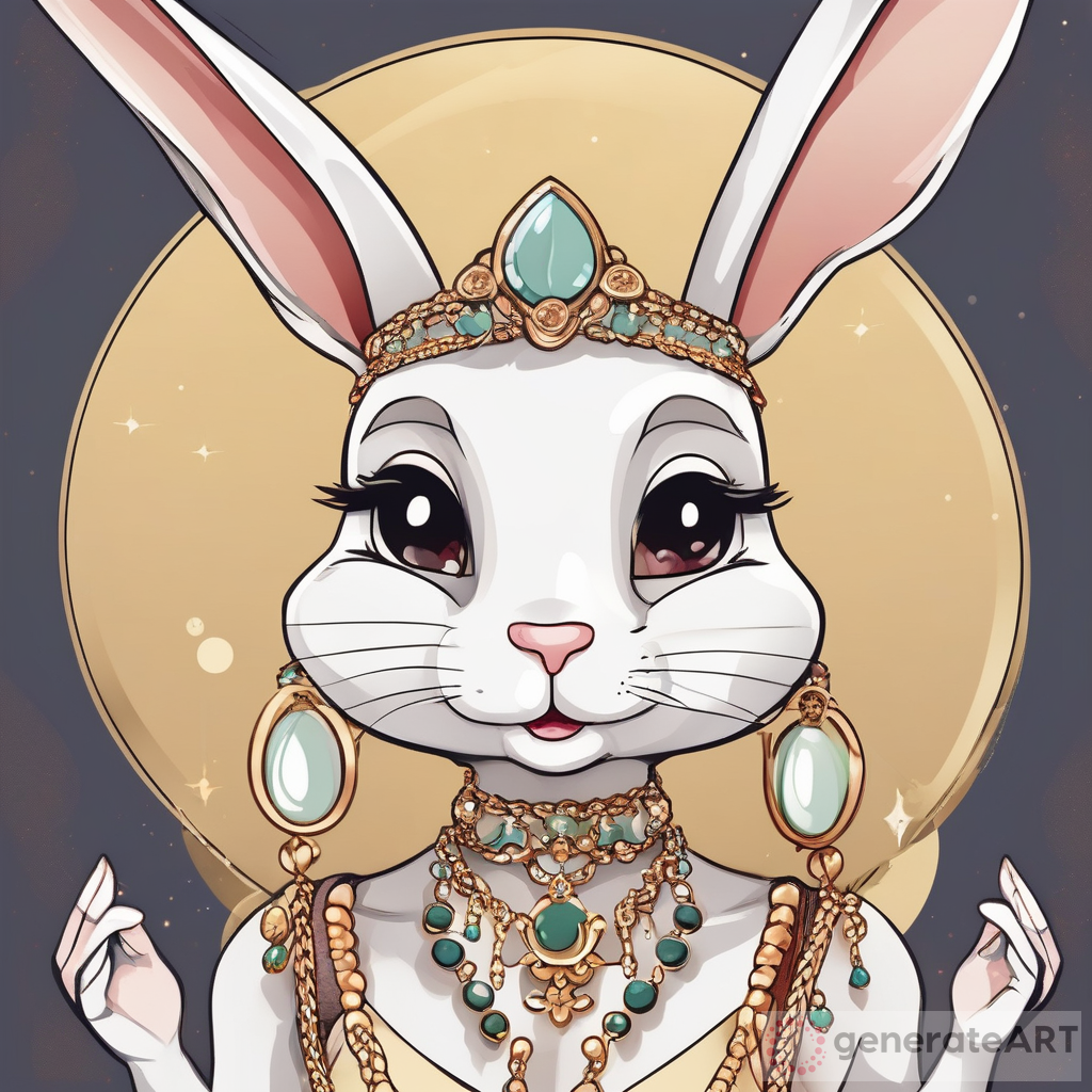 Meet the Charming Rabbit: A Cartoon Art Showcase