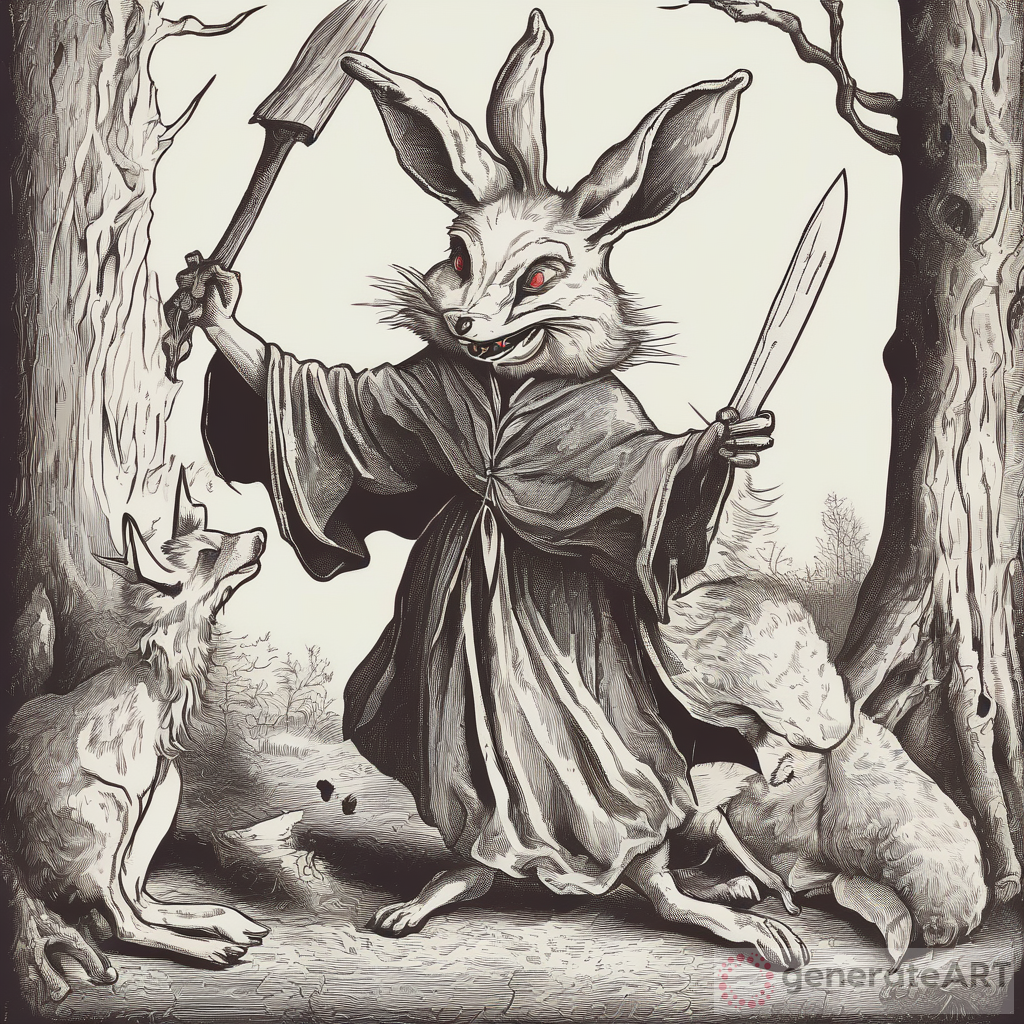 The Eerie Encounter: Witch Rabbit Sacrifices Fox
