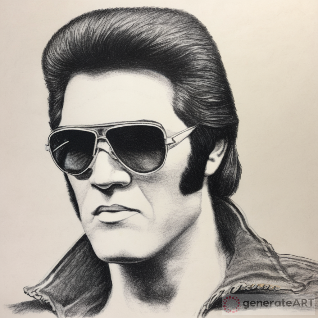 The Unabomber Police Sketch Drawing: 1970's Elvis Wearing Sunglasses