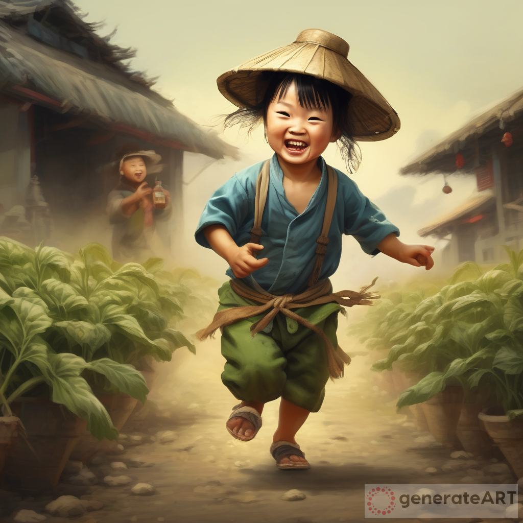 Fantasy Chinese Farmer: A Tale of a Little Child with Alcohol