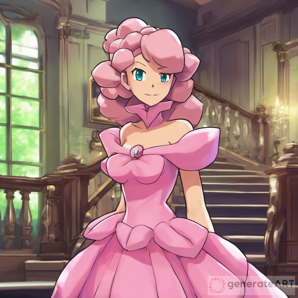 Evelyn in a Stunning Pink Gown: A Pokemon XY Art Showcase