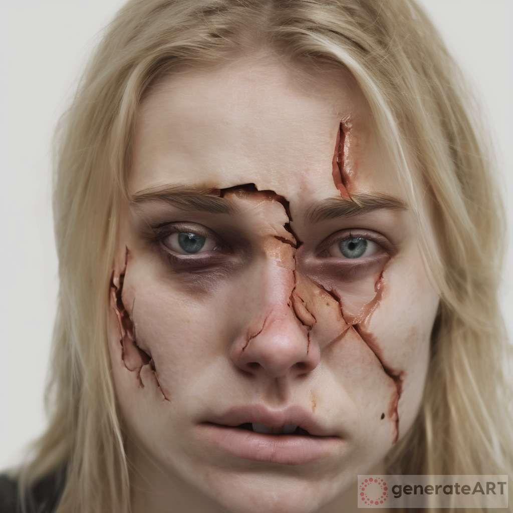 The Story of a Blonde Woman with a Big Scar in Her Eye