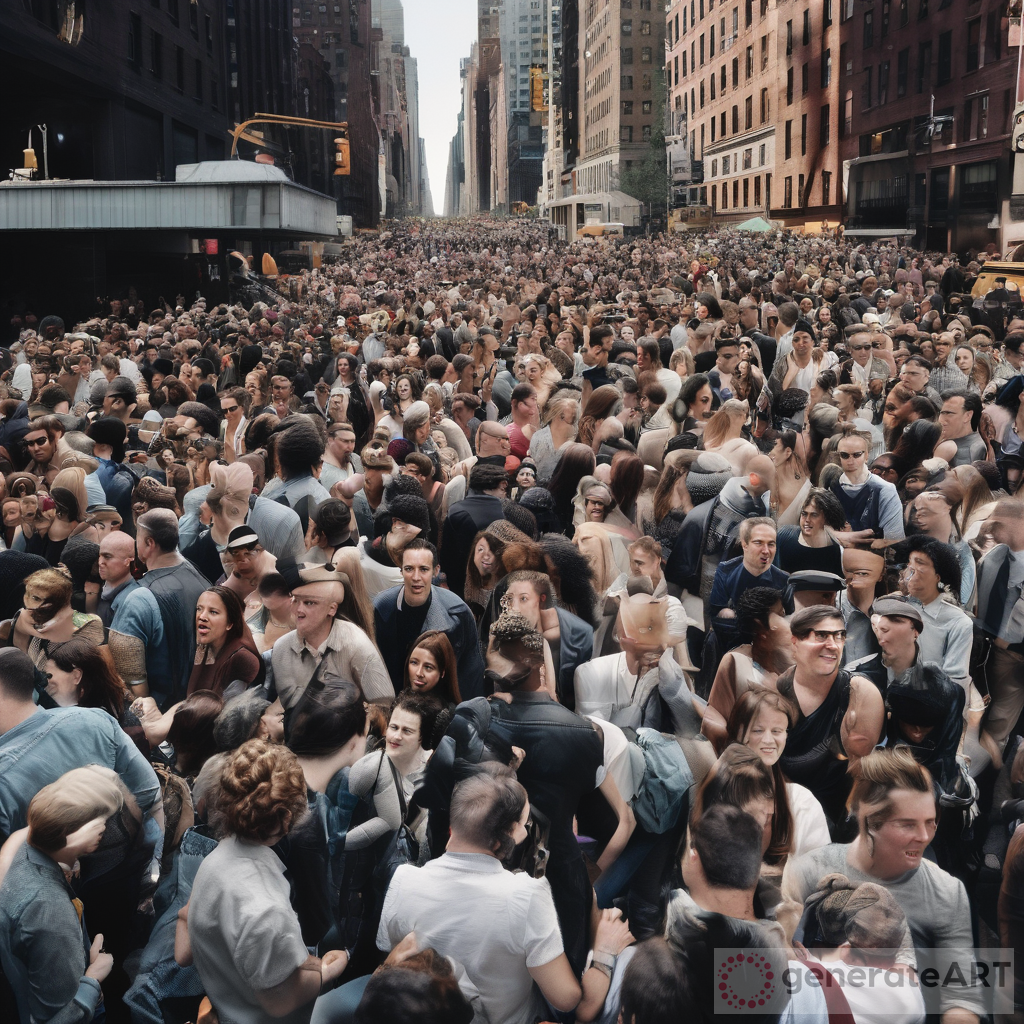 Exploring the Vibrant Energy of a Crowd in New York City