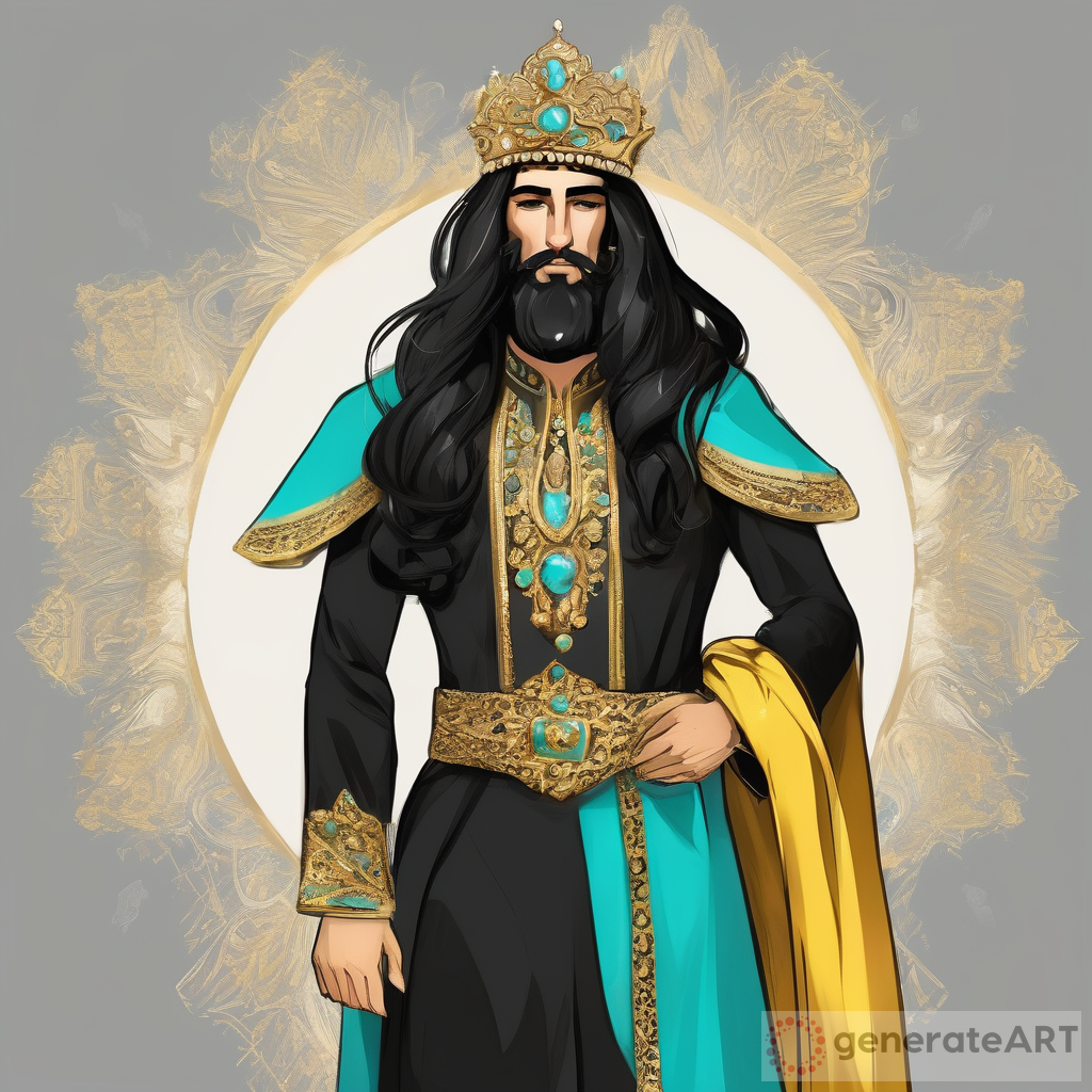 Captivating Modern Character Drawing Inspired by an Iranian Sultan | Art Blog