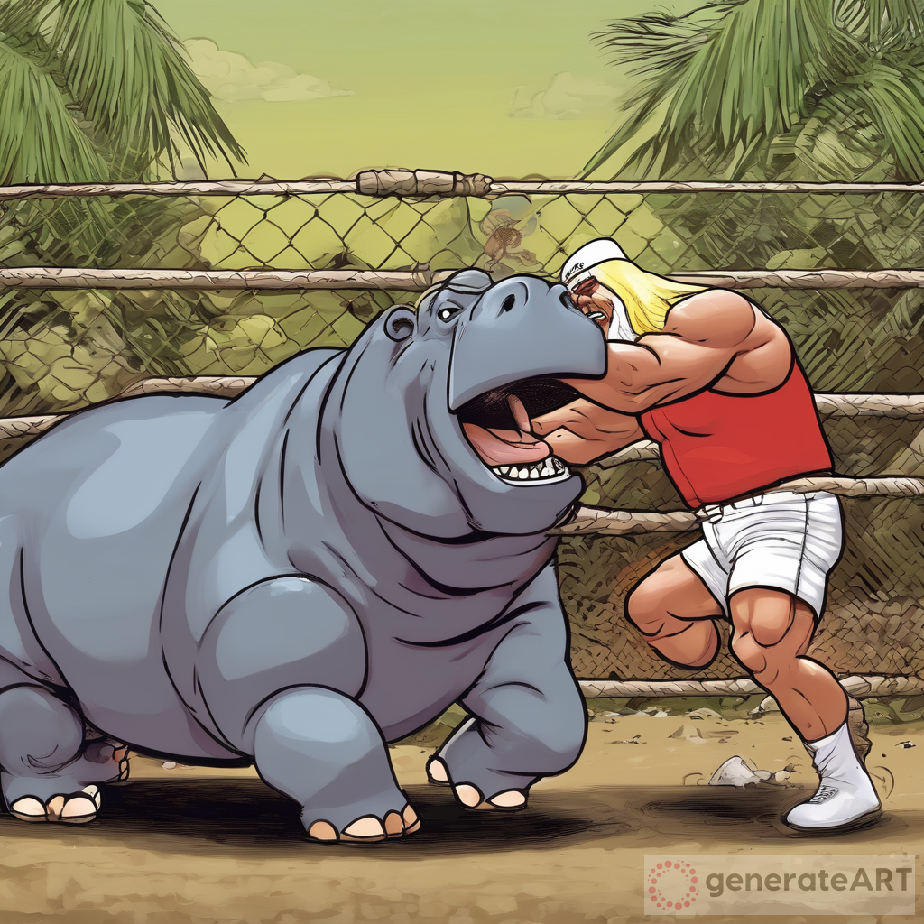 Hulk Hogan Takes on a Mighty Hippo: A Battle of Titans