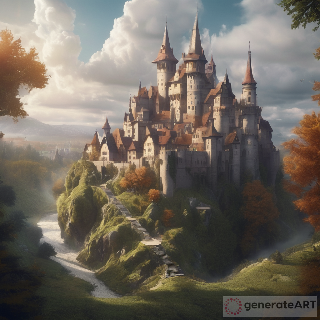 Explore the Enchanting World of a Modern Fantasy Castle and Its Village