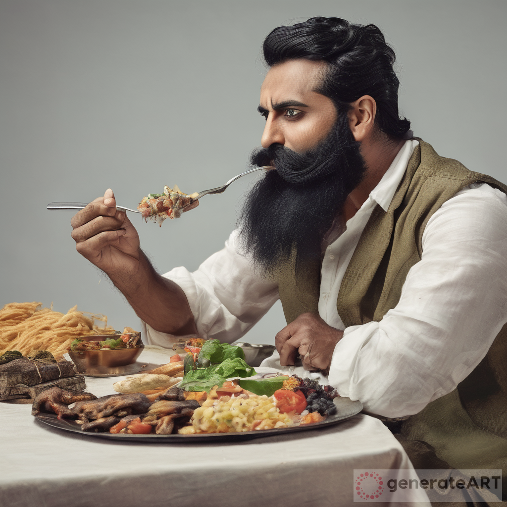 Exploring the Art of a Bearded Man Eating Serwal
