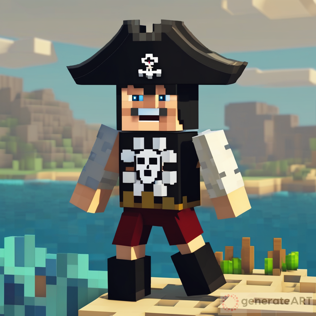 Creating a Pirate Minecraft Skin in the Ocean