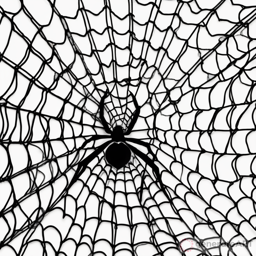The Intricate Beauty of A Heart in a Spider Net