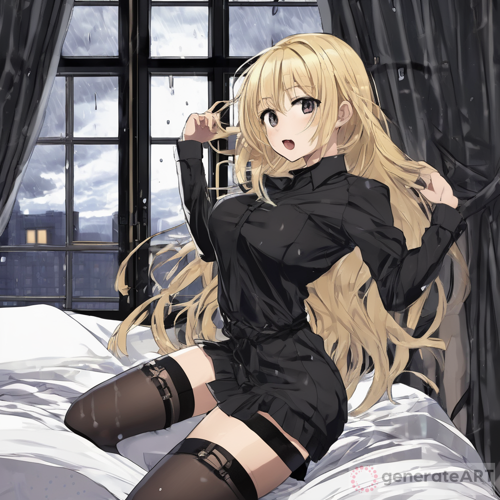 Blonde Anime Girl: An Artistic Display of Elegance and Seduction