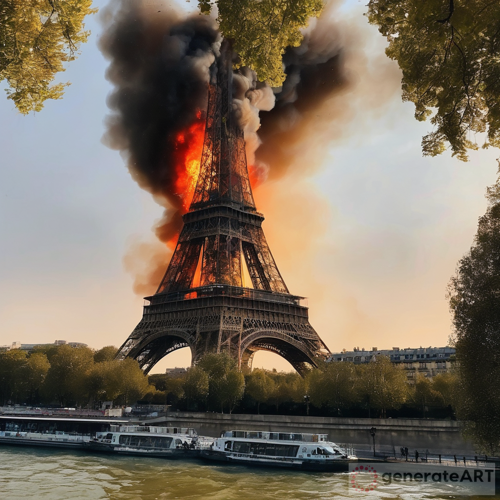 The Eiffel Tower: A Fiery Spectacle