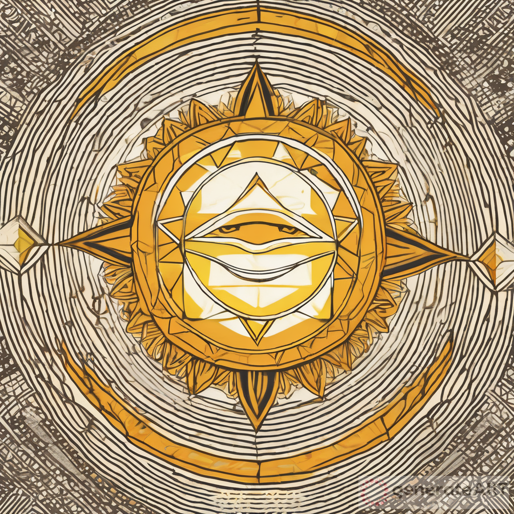 Exploring the Harmonious Connection of Geometric Shapes in Sun Meditation Art
