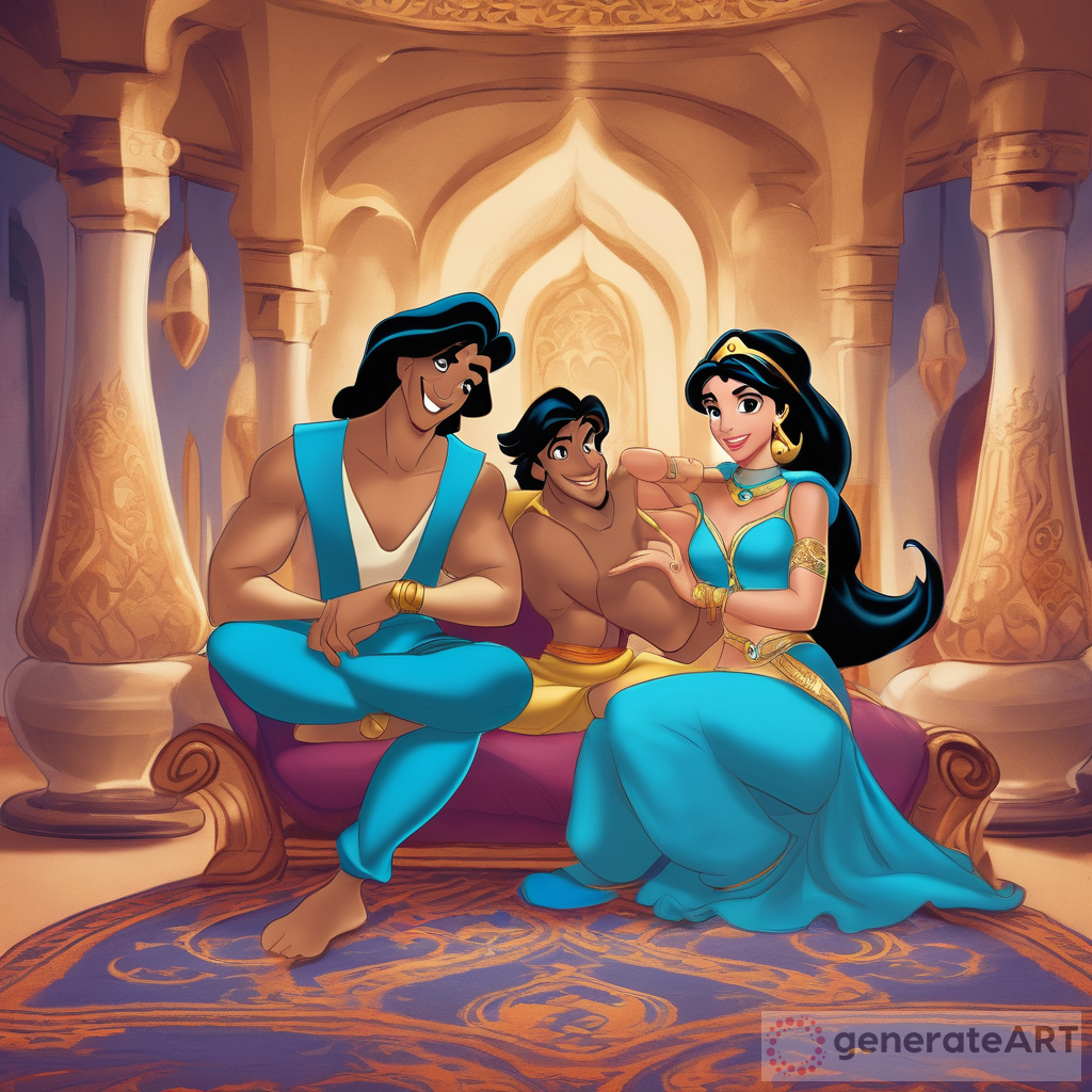 A Magical Moment: Princess Jasmine and Aladdin Together