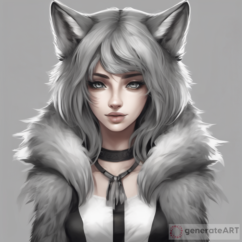 Meet the Enchanting Gray Wolf Girl with an Artistic Twist