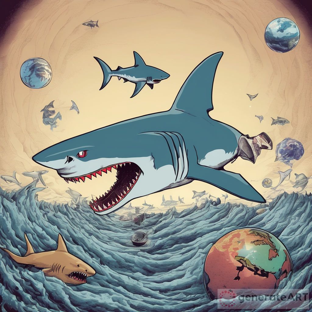 Shark Eating Planet: A Fascinating Artistic Interpretation