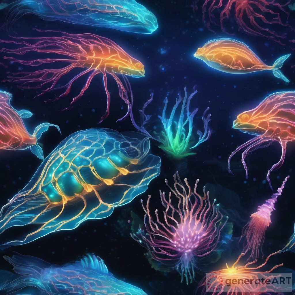 Ethereal Beauty: Exploring the Cosmic Underwater World of Bioluminescent Creatures