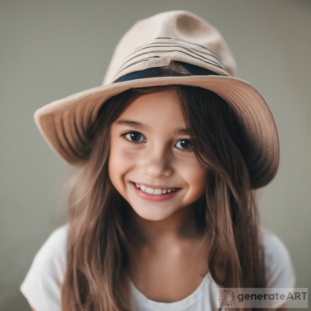 Cute Girl Wearing a Hat - An Artistic Delight
