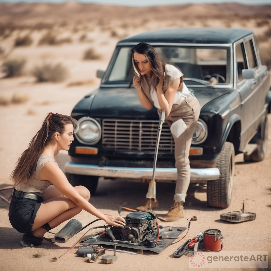 The Art of Resilience: A Woman's Journey to Fixing a Car in the Desert